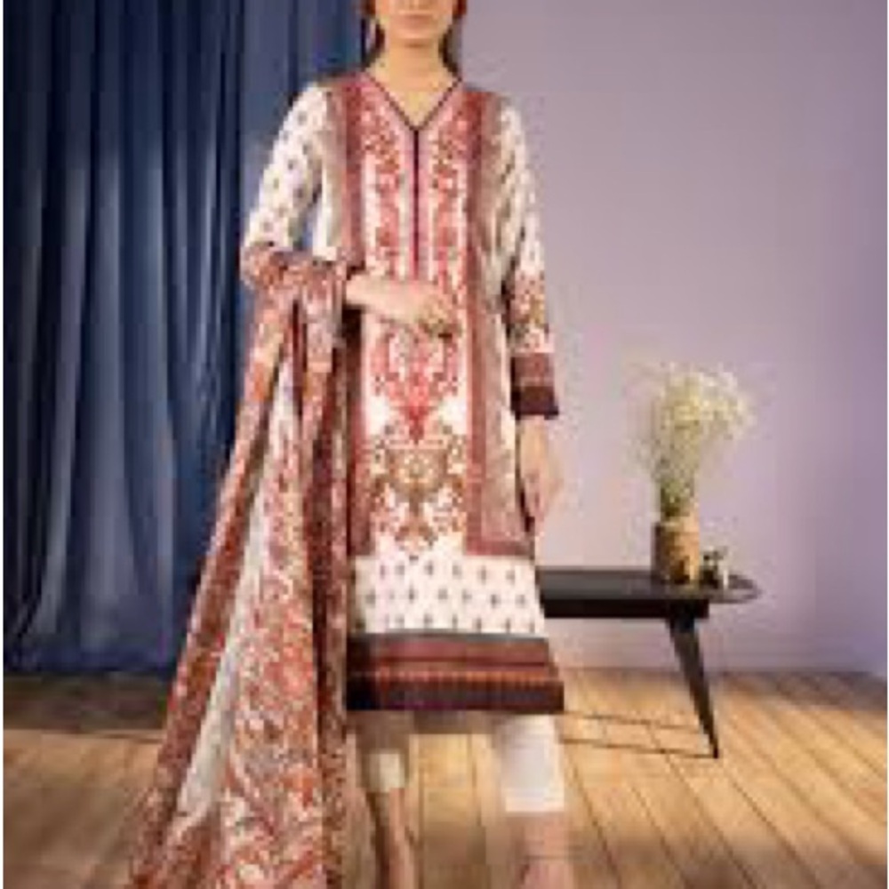Sapphire Elegant Multicolor embroidered shirt and duputta
